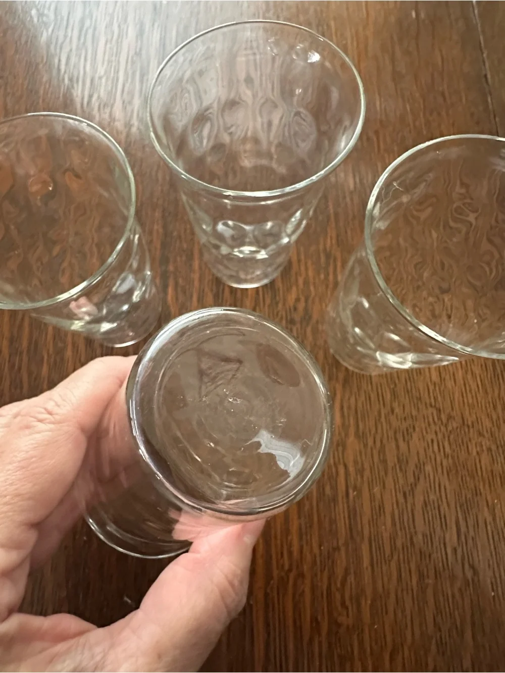 1920s Clear Optic Juice Glasses (set of 4)